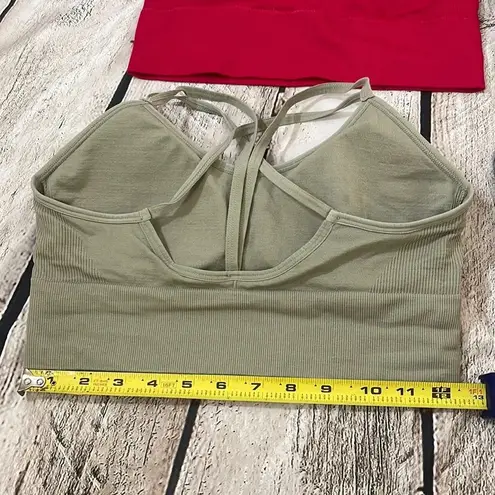 Lot of 5 criss cross various colors bralettes Medium Black