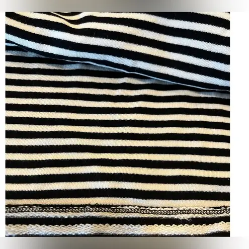 Loft  Black and White Striped Mock Turtleneck Pullover Top Size Extra Lar…​​