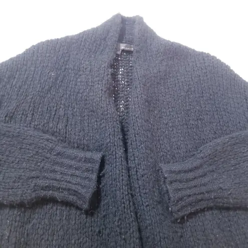 360 Cashmere  Women XS Wool Cashmere  Fuzzy Black Cardigan