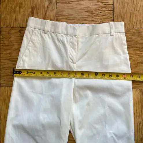 CELINE NWOT Phoebe Philo White Cotton Straight Leg Pants, Sz 34