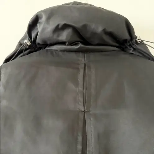 Platinum Utex Down High Collar Puff Long Coat in Black Size S