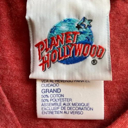 Planet Hollywood Vintage Cap Sleeve Tee Size Large