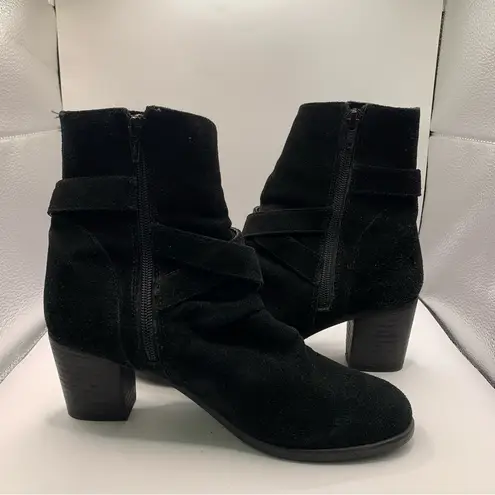 Anthropologie  Matisse Harper Black Suede Leather Ankle Boots Women’s 8M Bootie