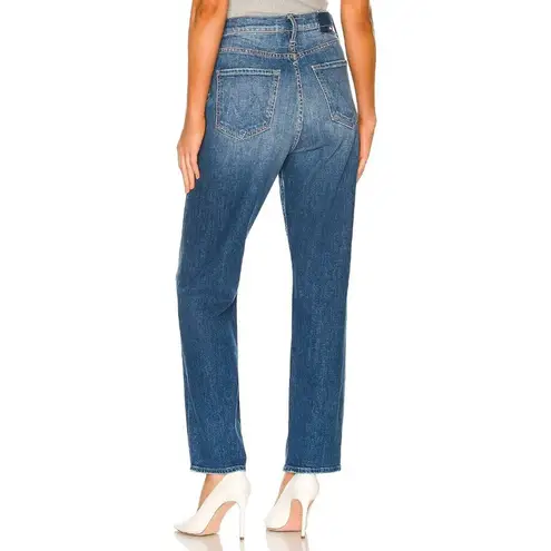 NWT Mother High Waisted Study Hover in Treating Myself Loose Straight Jeans 25 Blue