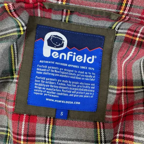 Penfield Kasson Army Green Zip Up Mountain Parka 60/40 Jacket Hooded Pockets S