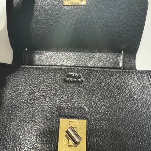 Chloé Chloe - Black Grained Lambskin Leather "Drew" Crossbody Bag