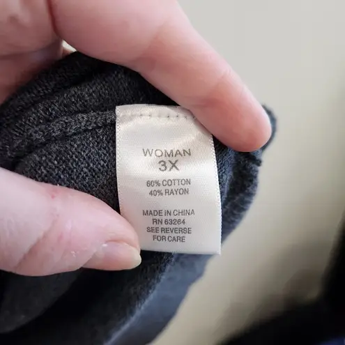 Westport 1962 Frenchie Dog Crew Neck Long Sleeve Holiday Sweater Gray Size 3X