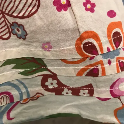 Fire Los Angeles Floral Retro 70s 80s Look Skirt Summer Pattern Pleated