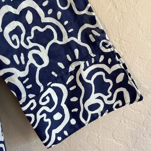 RockFlowerPaper BluThreads Millie Navy Blue 100% Cotton Embroidered Kurta Tun… Size M