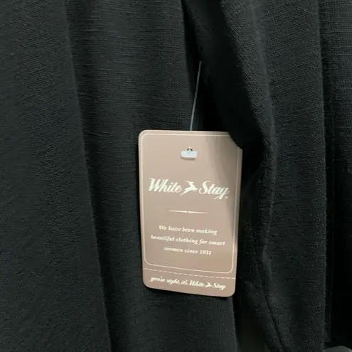 White Stag B16- NEW! Women's Cardigan, L/G, Black, floral layered one piece