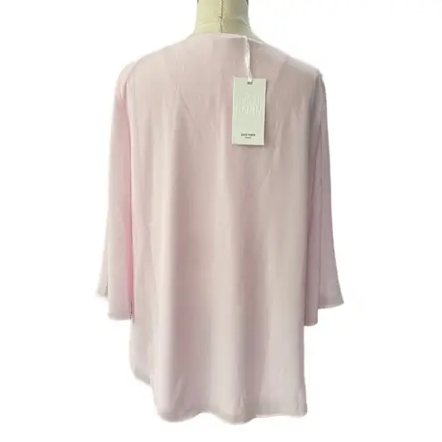 Grace Karin  Pink layered blouse with 3/4 sleeves NEW Size SMALL