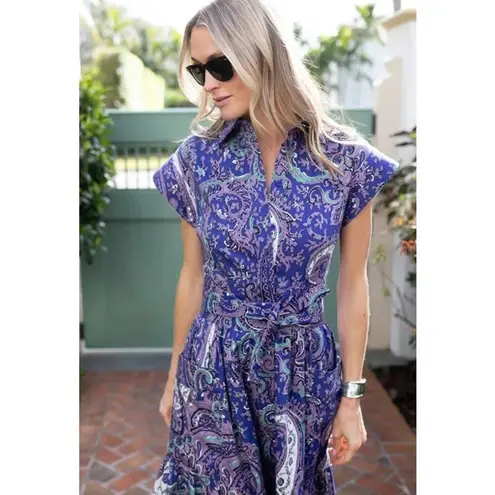 Julia Amory Betty Dress in Beach Paisley NWT Sz. L Purple Size L