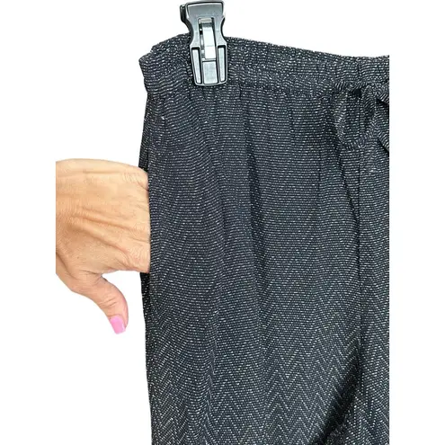 Dana Buchman NWT $208 Size 8 Lined Stretch Zigzag Navy Cream Straight Leg #X3-3