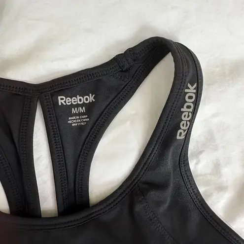 Reebok  Black Racerback Sports Bra Women's Medium