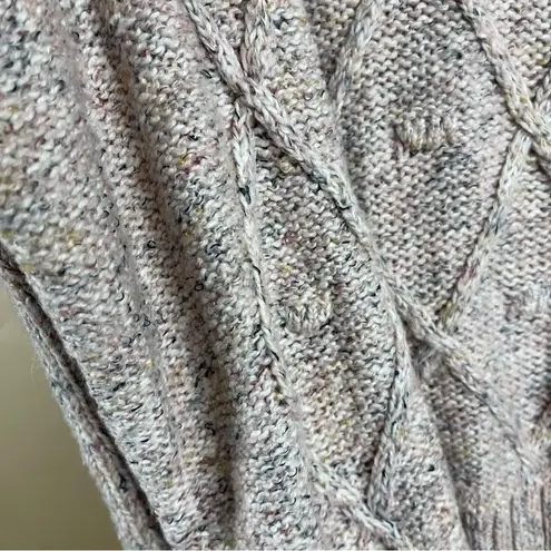 Time And Tru Juniors XL Confetti Cable Knit Sweater Blush Pink Neutral  Holiday