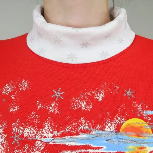 Vintage 80s Nutcracker Christmas Turtleneck Sweatshirt Size XS - Image 4