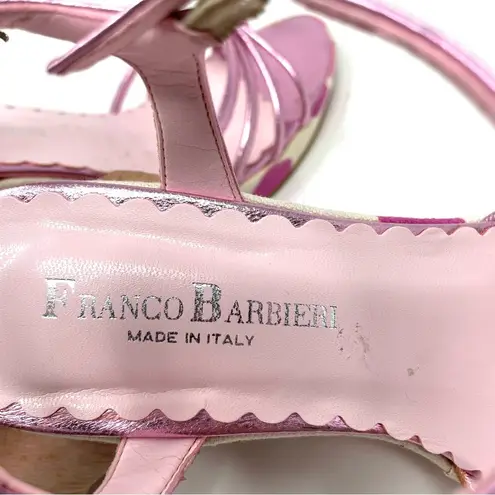 FRANCO BARBIERI wedge sandals, size 7.5, made in Italy