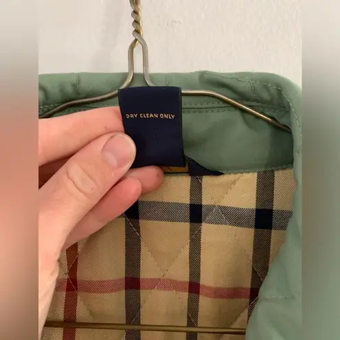 Brooks Brothers 346 Quilted Jacket Button Up Plaid Lined Green Size 8 Size S M