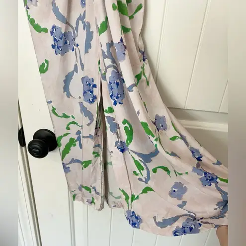 Prabal Gurung Brushstroke Floral Twist Midi Dress Purple Size 6