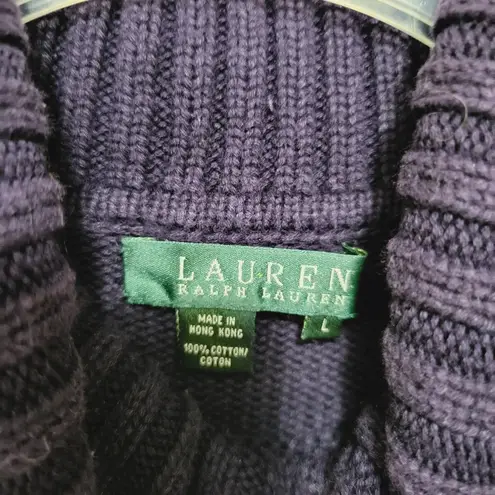 LRL plum turtleneck sweater size large