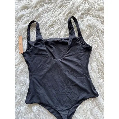 SKIMS Fits Everybody Square Neck Bodysuit Onyx Size Medium