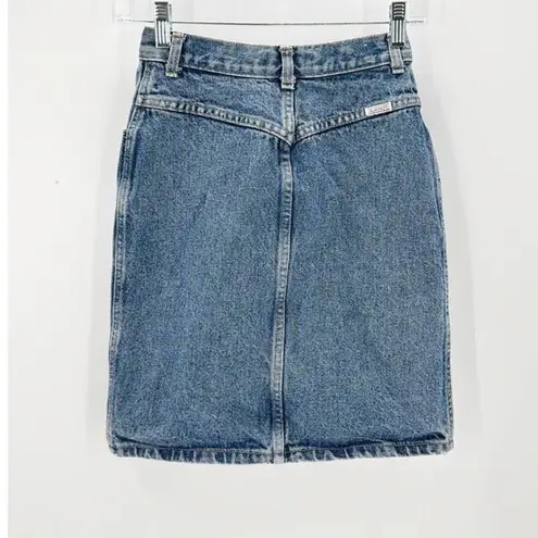 Guess by Marciano Vintage 80s Guess Button Front Jean Skirt Denim Georges Marciano size 24 classic