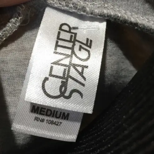 Center Stage Coffee, Gym, Cardio Crop Top, Gray Size M