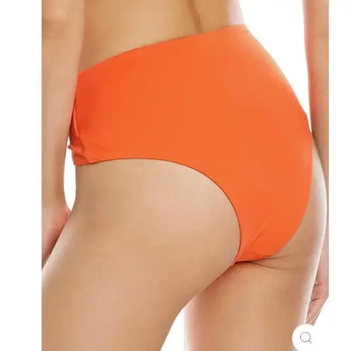 We Wore What Riviera Bikini Bottom Spicy Orange High Waist Self Tie Swim XS NWT