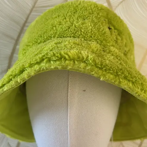 SOLD MARNI fuzzy bucket hat in lime green, Large, NEW with tags Yellow
