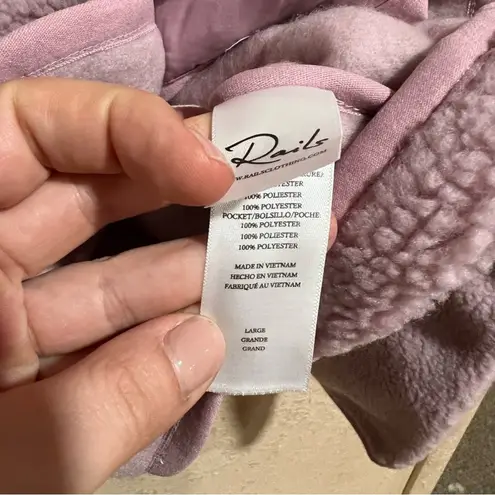 Rails  Lorna Sherpa fleece jacket in lilac purple pink SMALL - Image 10