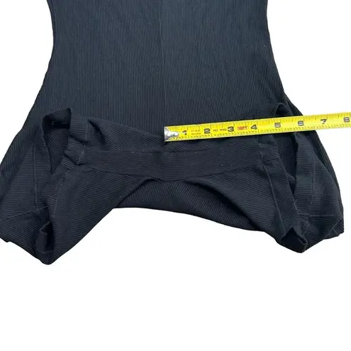 SKIMS Women’s M Soft Lounge Scoop Romper Black Ribbed Loungewear Minimalist