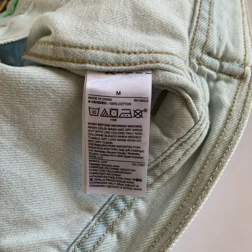 Via Penny Lane Reworked Apparel | Journey Custom Denim Button Up Shirt Medium Blue