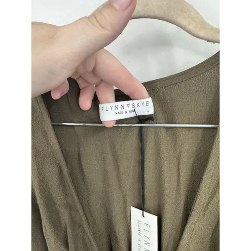 Flynn Skye Jolie Mini Dress Women M Hunter Green NEW $182 Retail Preppy Bohemian