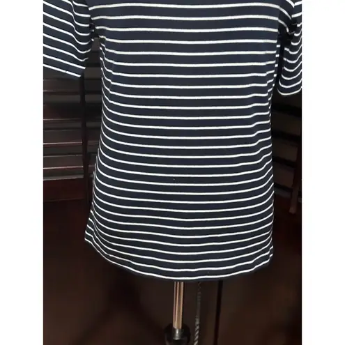 Tommy Hilfiger  T-Shirt Women's XL Blue Stripe Short Sleeve Scoop Neck Cotton