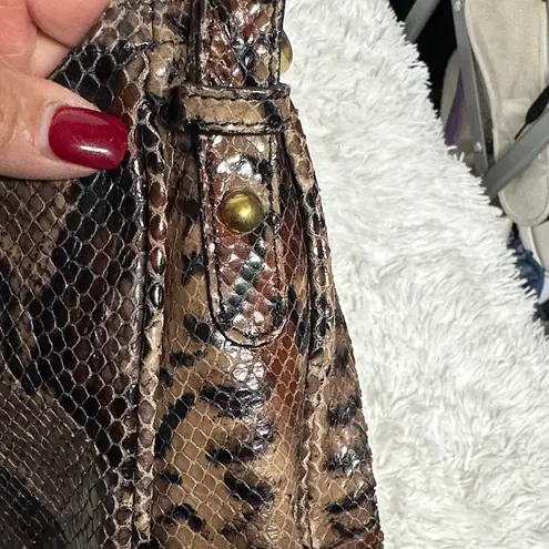 Brahmin Python Snake Print Hobo Bag