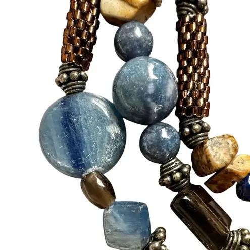 ✨ Kyanite & Mixed Stone Eyeglass Chain / Lanyard – Artisan Beads Blue