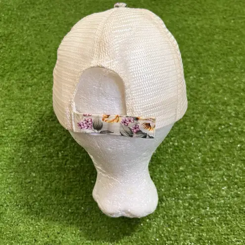 vintage blue bell ice cream Hat Pink Flowers Floral trucker Brenham TX Cow