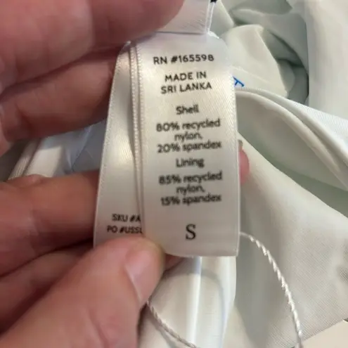 ANDIE bikini Set Santorini Top 90s High Waisted Bottom White size S NWT