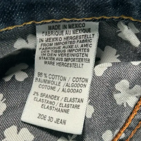 Lucky Brand  Zoe 3D Jean Women's Size 4 Long Inseam Bootcut Dark Wash Denim Pants