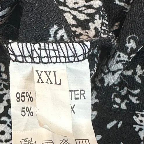 Unbranded Romper Womens XXL Black White Surplice V