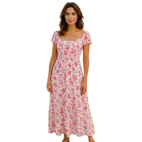 Skies Are Blue Floral Maxi Dress XS | NWT Boho Ruffle Sleeve Open-Back Sundress