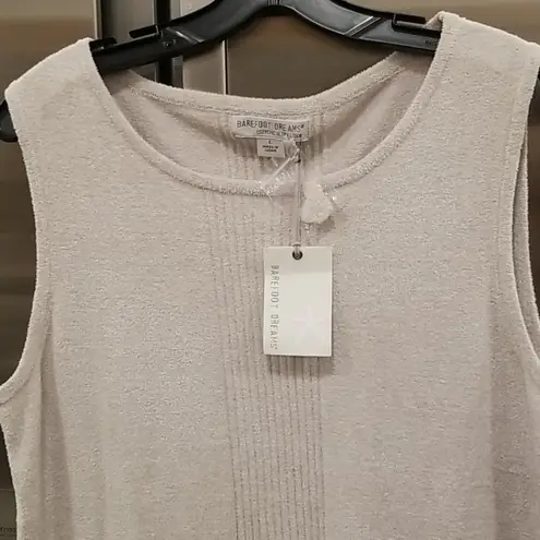 Barefoot Dreams 💕 CozyChic Ultra Lite Sleeveless Boatneck Top ~ Fog Gray L NWT