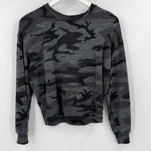 Rails Ramona Iron Camo Print Gray Black Sweatshirt Pullover Top Women’s Size XS