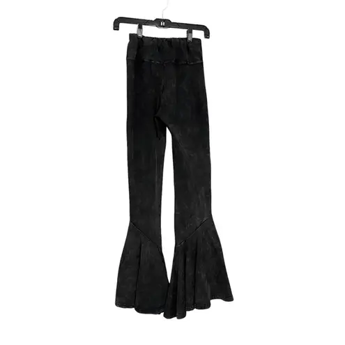 Earthbound Flower Child Black Flare Pants, Sz S