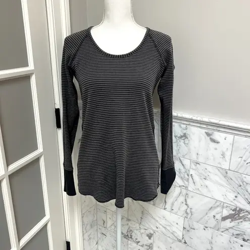 Lululemon Open Your Heart Long Sleeve Black Heather Gray Size 8 or 10