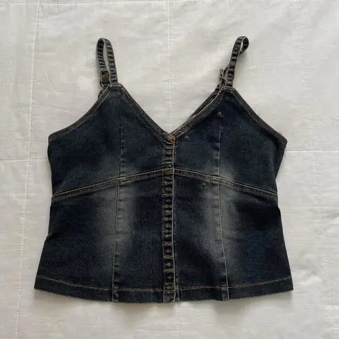 Japanese Brand Stretch Denim Tank Top size Medium Blue