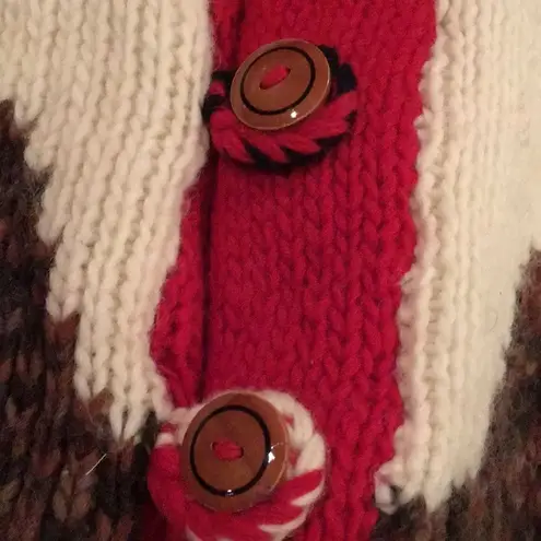 THICK, warm, button up long sweater coat overseas! Hand made with perfection