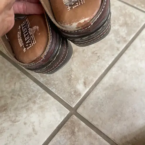 Spring Step L'Artiste Brown Leather Clogs Mules Slides Comfort Shoes Women's 39 Size 8.5