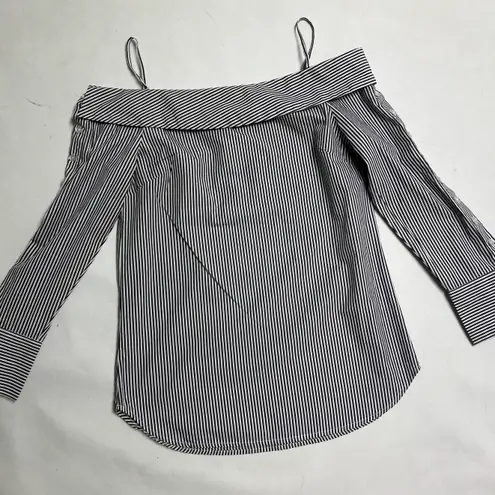 Guest Editor Off Shoulder Stripes Blouse NWT