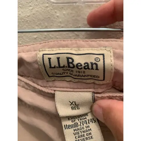 L.L.Bean  Womens Trail Skort Beige Sz XL Nylon Athleisure Vintage Casual Sporty